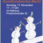 Winterlicher Kunsthandwerkermarkt mit weihnachtlichen Bastel-Aktionen